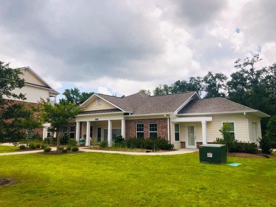 a large lawn in front of a house