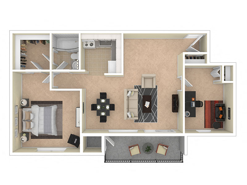 Del Vista Apartments One Bedroom Den