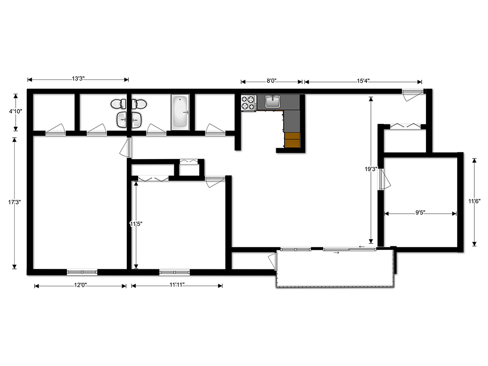 Del Vista Apartments Two Bedroom Den Floor Plan Del Vista Apartments Two Bedroom Den Floor Plan