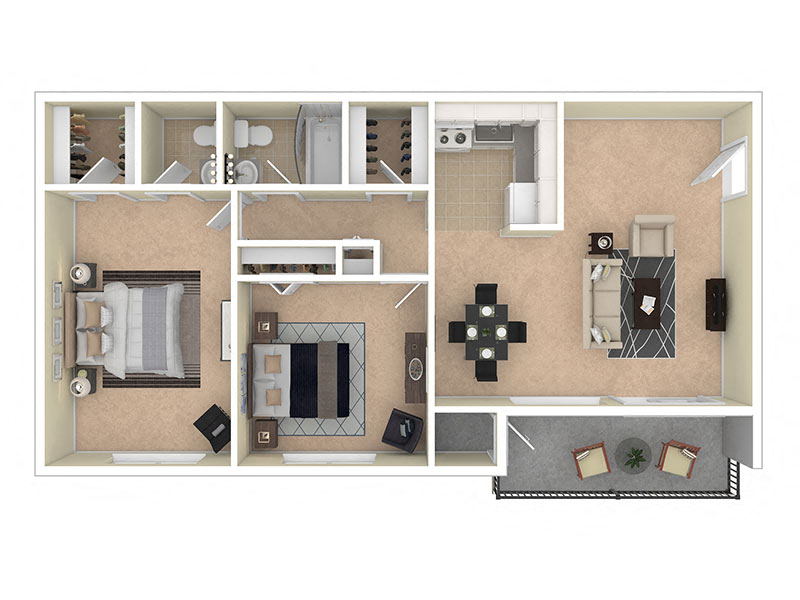Del Vista Apartments Two Bedroom 1.5 Bath