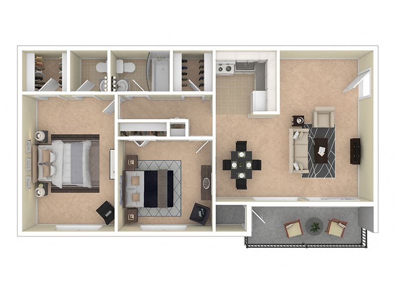 Del Vista Two Bedroom A Floor Plan Del Vista Apartments Two Bedroom A Floor Plan