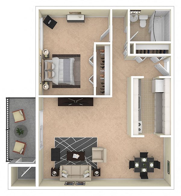 Laurel Village Apartments 1 Bedroom 806 sq ft Laurel Village Apartments 1 Bedroom 806 sq ft floor plan