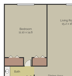 One Bedroom Den Floor Plan New Brookside One Bedroom Den Floor Plan