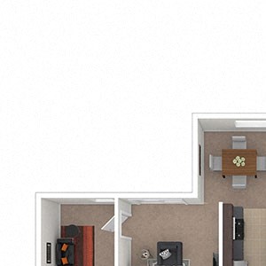 Oakton Park Two Bedroom w/ Den 2D Floor plan Oakton Park Two Bedroom w/ Den 2D Floor plan