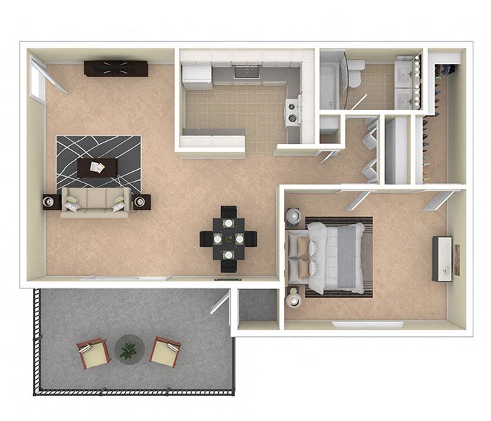 Spring Ridge Apartments One Bedroom 791 sq ft Spring Ridge Apartments 1 Bedroom 791 sq ft floor plan