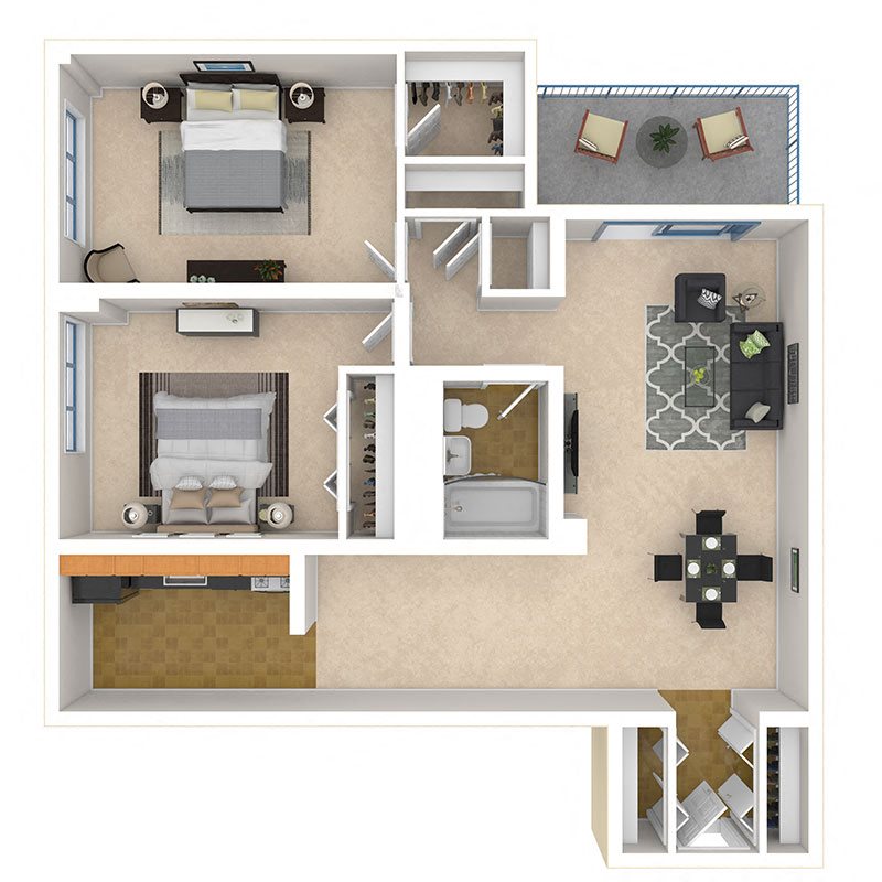 Steward Tower Apartments 2 Bed 828 sq ft Steward Tower Apartments 2 Bed 828 sq ft floor plan