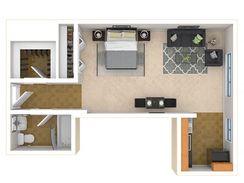 Steward Tower Apartments Studio 478 sq ft Steward Tower Apartments Studio 478 sq ft floor plan