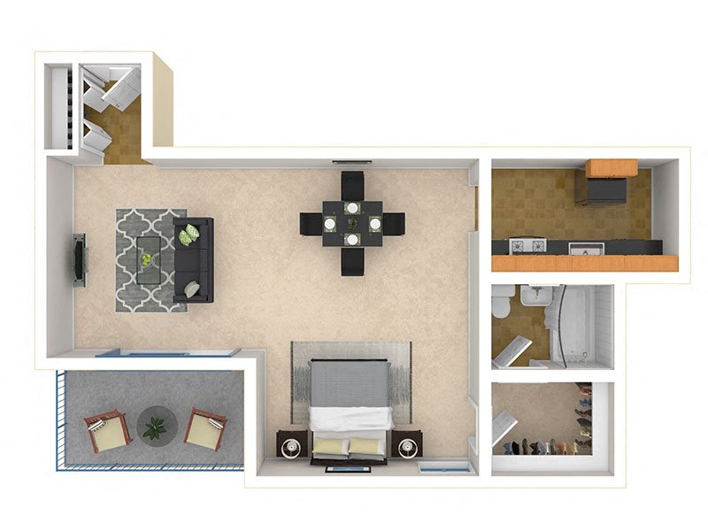 Steward Tower Apartments Studio 560 sq ft Steward Tower Apartments Studio 560 sq ft floor plan