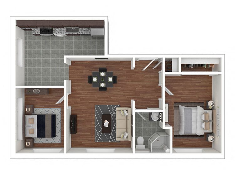 The Metropolitan Apts 2 Bedroom 836 sq ft The Metropolitan Apts 2 Bedroom 836 sq ft floor plan