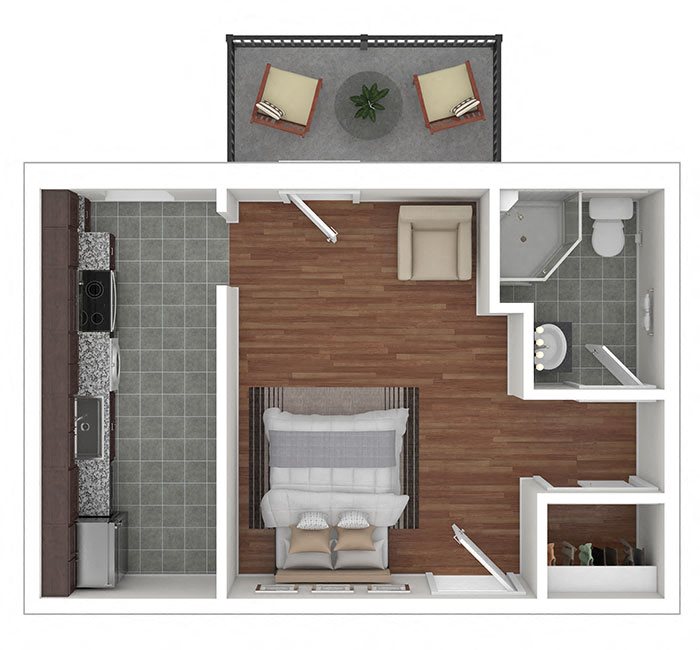 The Metropolitan Apts Studio 370 sq ft T03 The Metropolitan Apts Studio 370 sq ft T03 floor plan