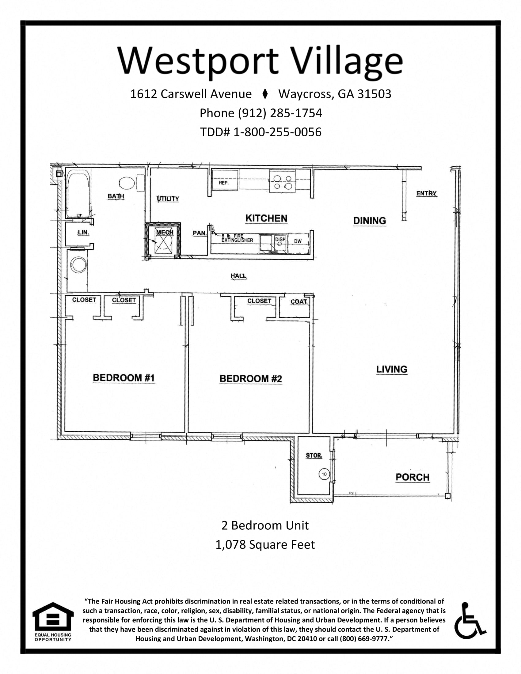 2 Bedroom/ 2 Bath