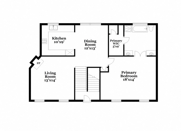 a floor plan of a house with bedrooms and a living room