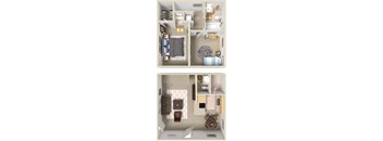 Somerset Terrace Apartments 2 TH A Floor Plan