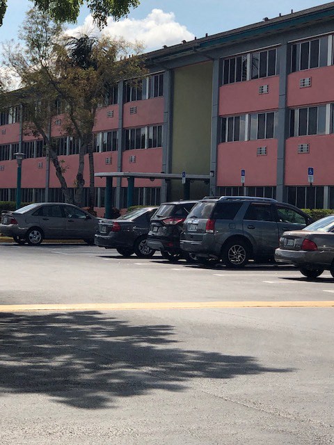 ample parking at Deedco Gardens in front of covered entrance