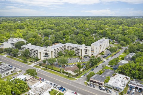 Aerial of Sundale Manor and Florida Christian Apartments in Jacksonville, FL