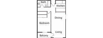 1 Bed 1 Bath A