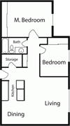 2 Bed 1 Bath B
