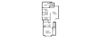 1 Bed 1 Bath B