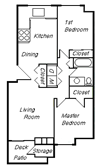 2 Bed 1 Bath A