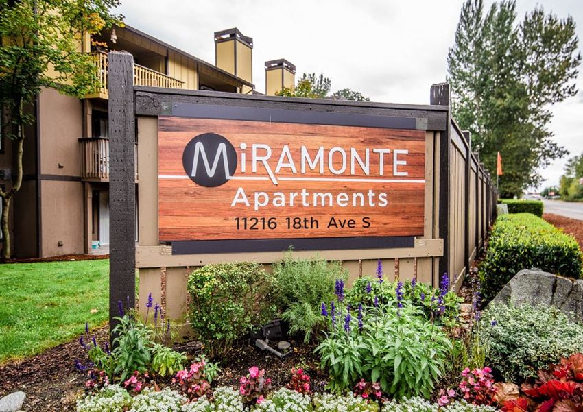 Tacoma Apartments - Miramonte Apartments - Sign - Photo Gallery 1