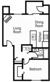 1 Bed 1 Bath