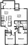 2 Bed 1 Bath Small