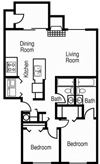 2 Bed 2 Bath