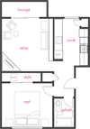 1 Bed 1 Bath phase 1