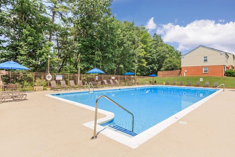 the swimming pool at our apartments