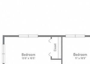 The Carlyle Floor Plan The Carlyle Floor Plan at Rose Hill Apartments, Alexandria, VA, 22310