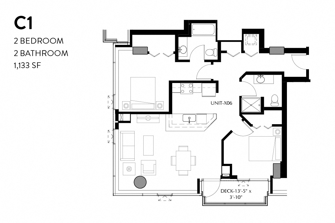 Renovated 2 Bedroom C1r