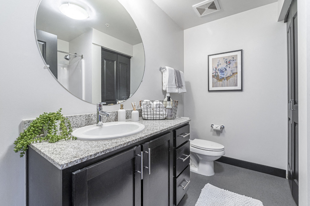 a bathroom with a sink and a toilet