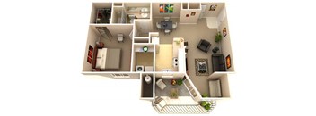 Beech One Bedroom One Bathroom Floor Plan in Fairfield, CA