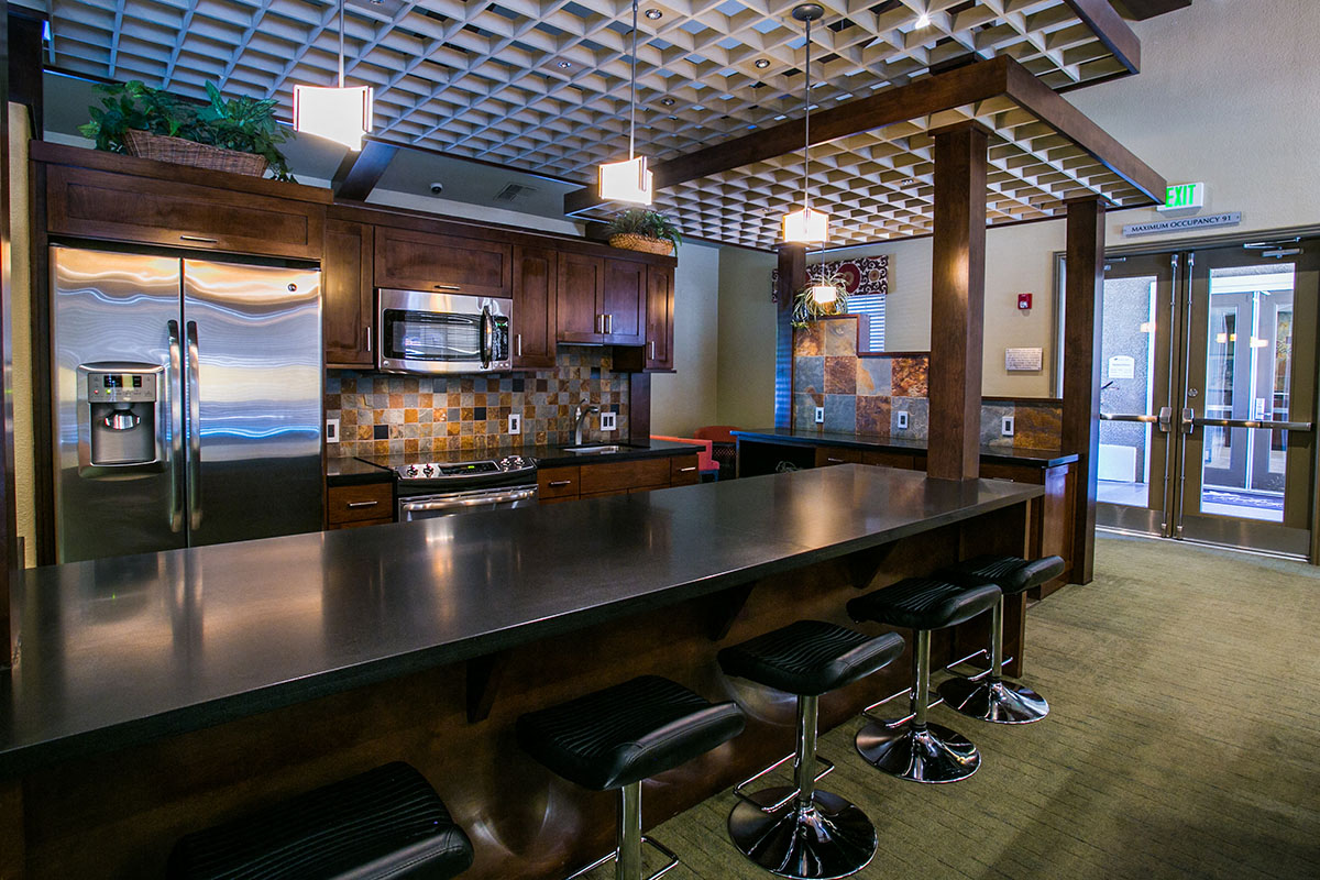 Clubhouse Kitchen and Bar at Vacaville CA Apartments