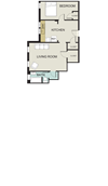 1 bedroom, 1 bath (B)