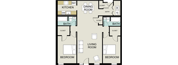 2 bedroom, 2 bath condo