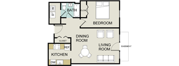 1 bedroom, 1 bath