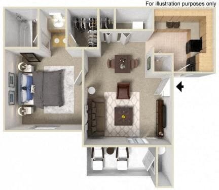 1 bedroom apartment floor plan