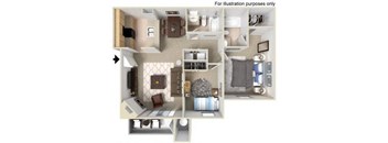 2 bedroom apartment floor plan