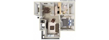 1 bedroom apartment floor plan