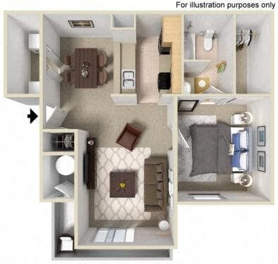 1 bedroom apartment floor plan