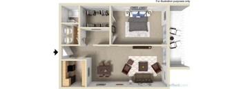 one bedroom floor plan