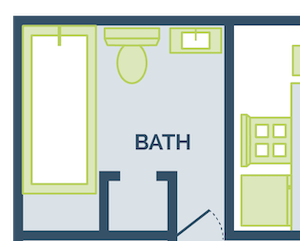 2 bed apt floor plan Cedar Rapids IA
