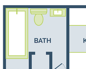 two bed room apartment floor plan