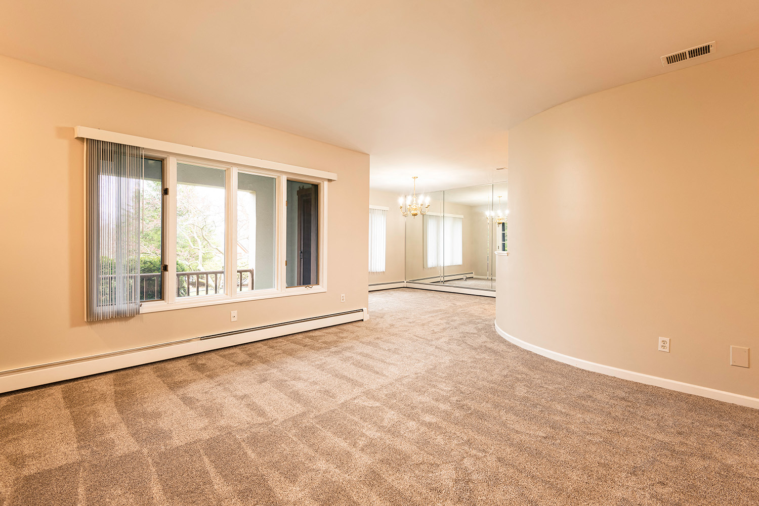 Living Room with Entrance to Dining Room