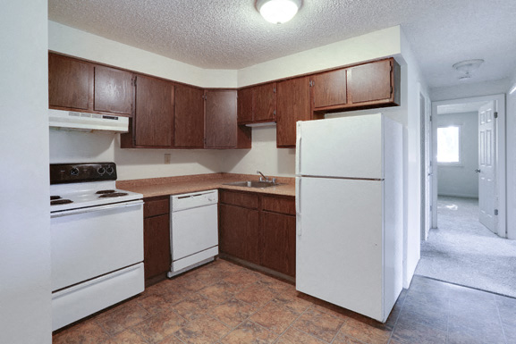Liberty Square Apartments – Kitchen - Appliances Included - 24 Hour Emergency Maintenance - Garbage Disposal – Dishwasher - Ask for a Tour - Pet Friendly