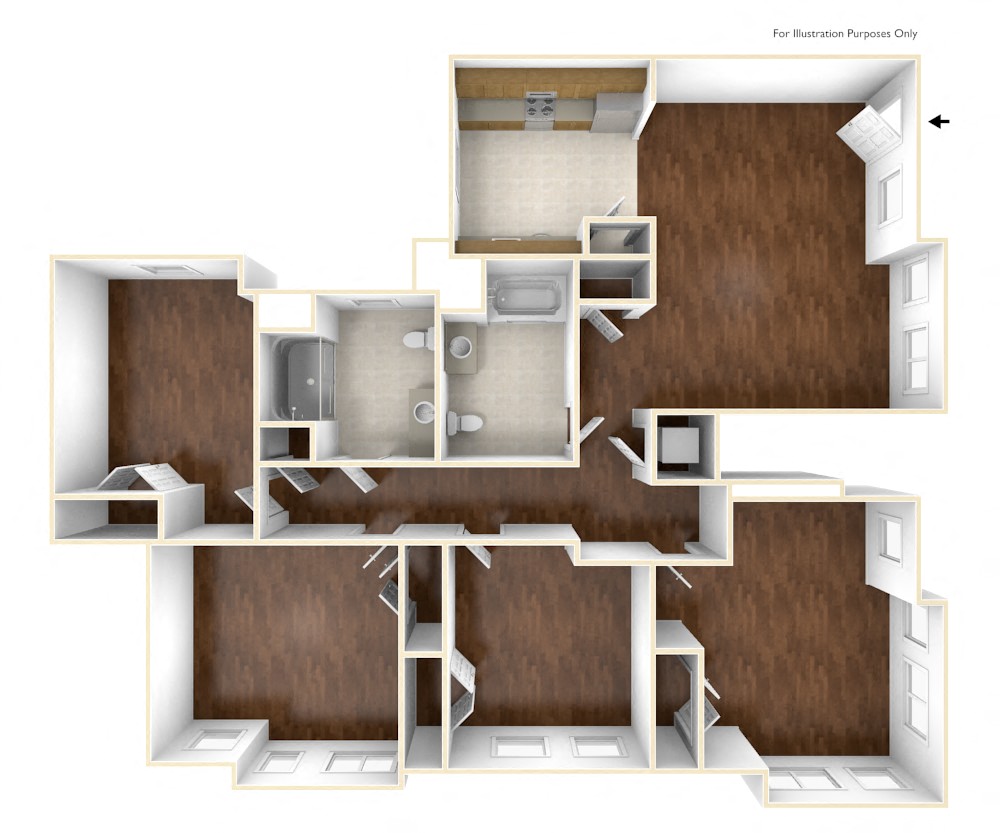 Four Bedroom Apartment Floor Old Colony Peak Apartments