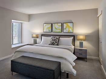 Bedroom With Expansive Windows at Blue Bell Villas, Blue Bell - Photo Gallery 6