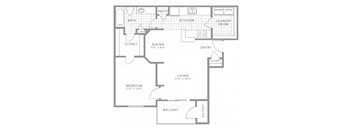 A1 Floor Plan at AVE Somerset, New Jersey, 08873