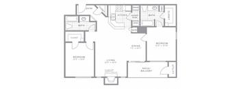 B1 Floor Plan at AVE Somerset, Somerset, NJ, 08873